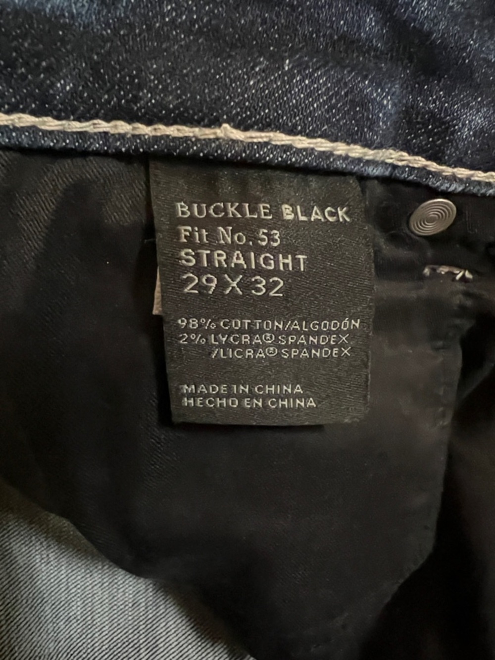 Buckle Black No.53 Straight Leg Jeans 29 - Picture 6 of 7